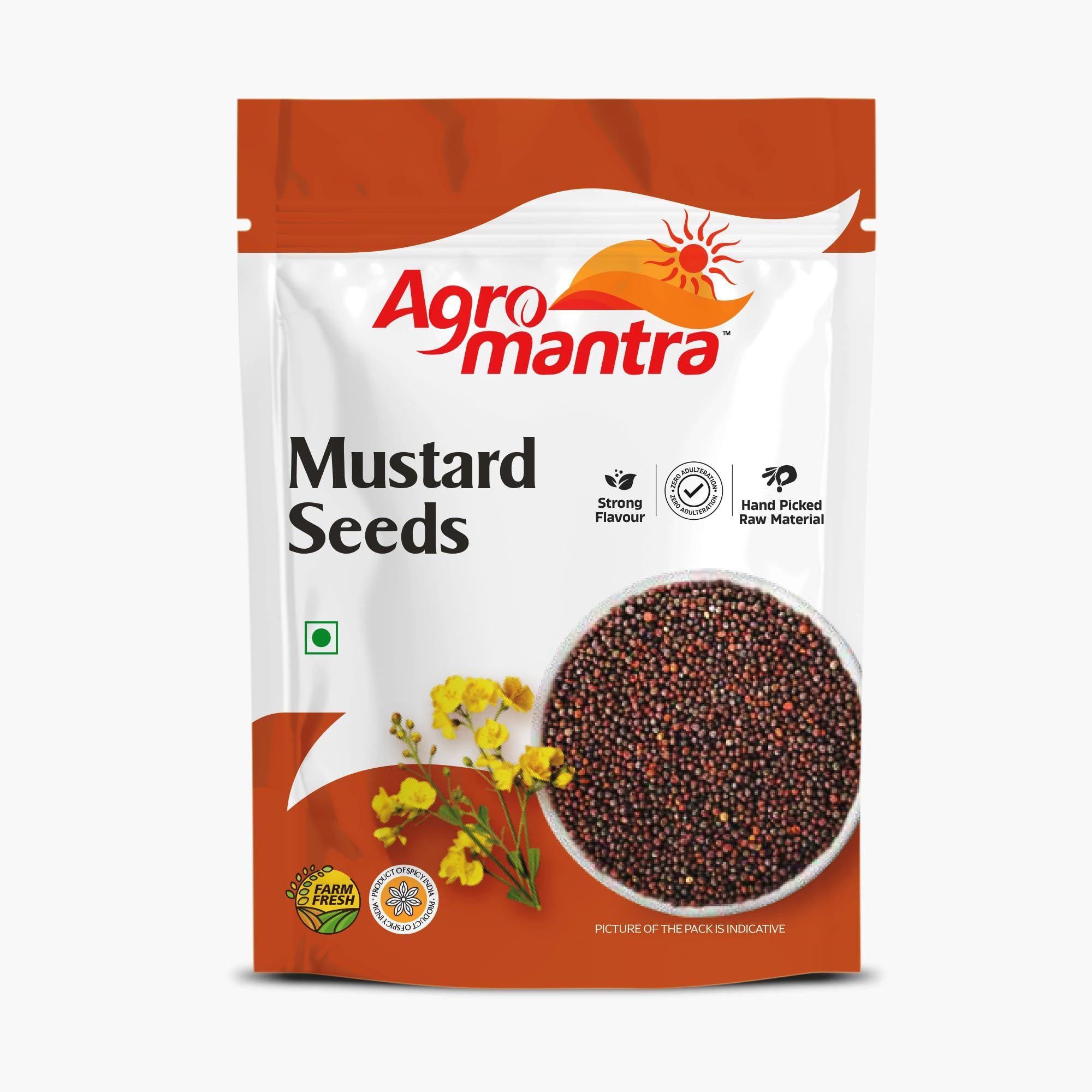 Agromantra Mustard Seeds, Strong Flavour, Hand Picked, 100 grams