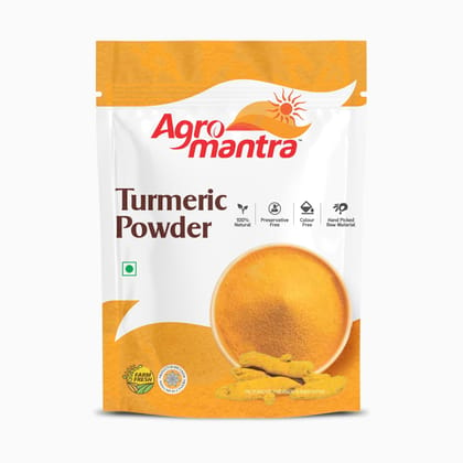 Agro Mantra Turmeric Powder 200g | Without Preservatives & Artificial Colour | Hand-Picked Natural Sources | Vibrant Golden Hue | Essential Indian Spice for Curries, Biryanis & Marinades