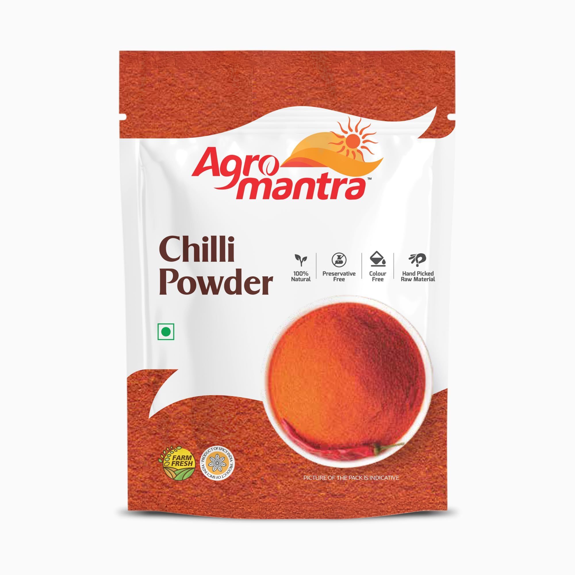 Agro Mantra Chilli Powder 200g | Authentic Indian Spice | Hand-Picked Guntur, Baydgi, Gujarat Chillies | Without Preservatives & Artificial Colour | Vibrant Colour & Rich Heat | Ideal for Curries, Chutneys & Tandoori Dishes