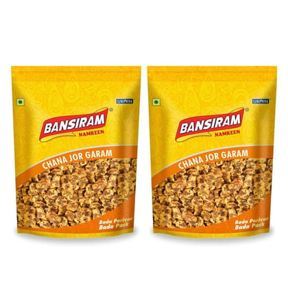 BANSIRAM CHANA JOR GARAM STANDEE PACK COMBO (2 x 375GM) NAMKEEN