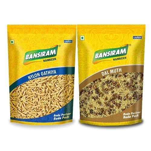 Bansiram Namkeen Naylon Gathiya (400 g) & Dalmuth (350 g)