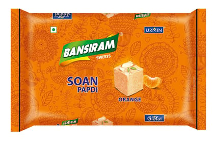 Bansiram Orange Soan Papdi, 250 Grams