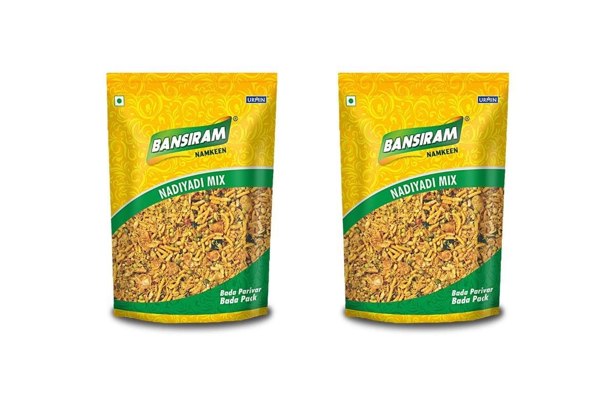 Bansiram Namkeen Nadiyadi Mix ( Pack of 2 X 400g) - 800gm.