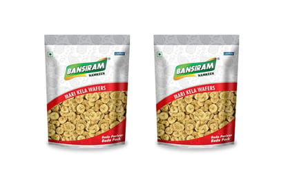 Bansiram Namkeen Mari Kela Wafer ( Pack of 2 X 350 g) - 700 g.