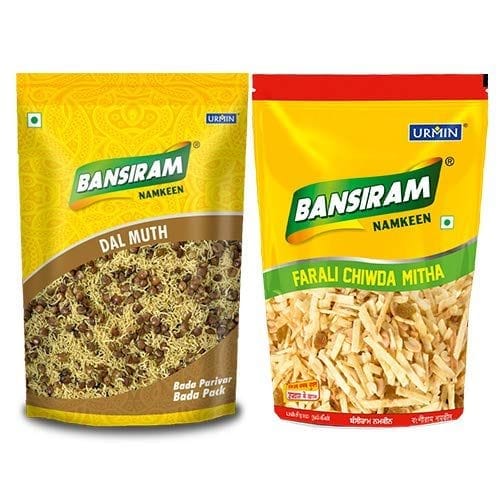 Bansiram Namkeen Dalmuth (350 g) & Faradi Chiwda Mitha (400 g)