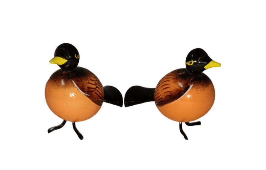 Wooden Duck Figurines, Hand-Painted, Set of 2 (small)