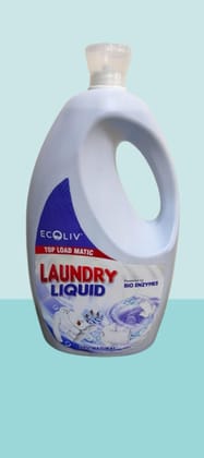 Ecoliv Natural Liquid Detergent 5L Refill Can|Lasting Floral Fragrance| Powered by Bioenzymes| Natural Conditioning| For Top Load & Hand Washing| Lasts For 84 washes|Ideal for tough stain removal