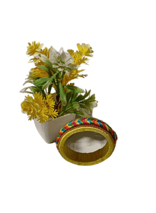 Designer Bangles with Multicolor Thread Work