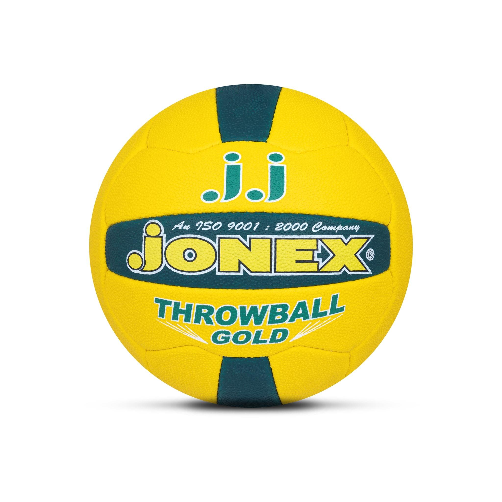 JJ JONEX Throwball Gold for Indoor-Outdoor Training Throwball Size 5 (MYC)