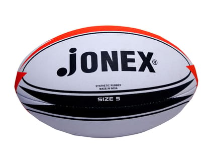 JJ JONEX Match Rugby Ball Size 5, Multicolor (MYC)