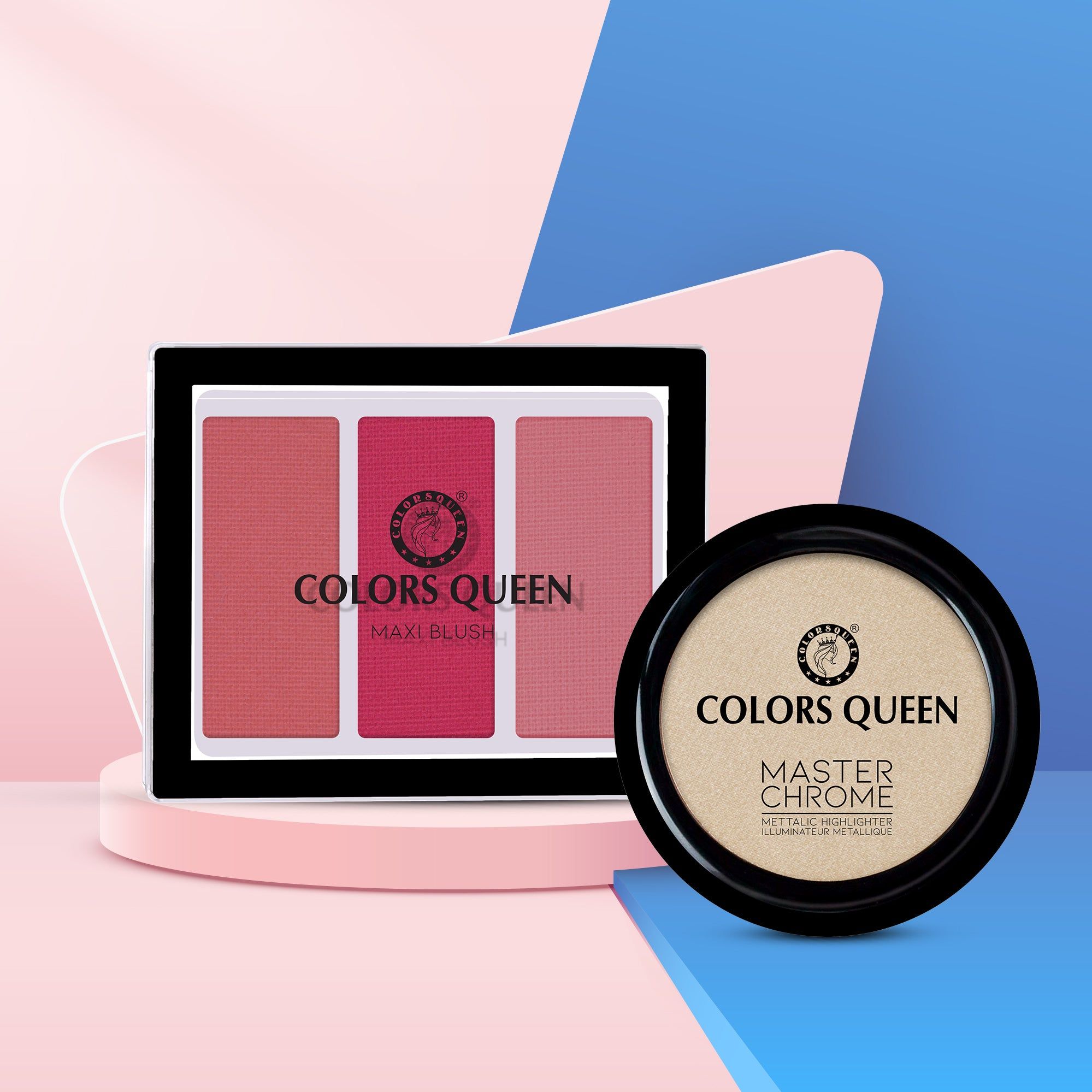 Colors Queen Maxi Blush + Master Chrome Metallic Highlighter - Combo