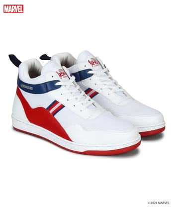 Paragon Marvel Men's White Casual Sneakers | Cushioned & Lace up Outdoor Style