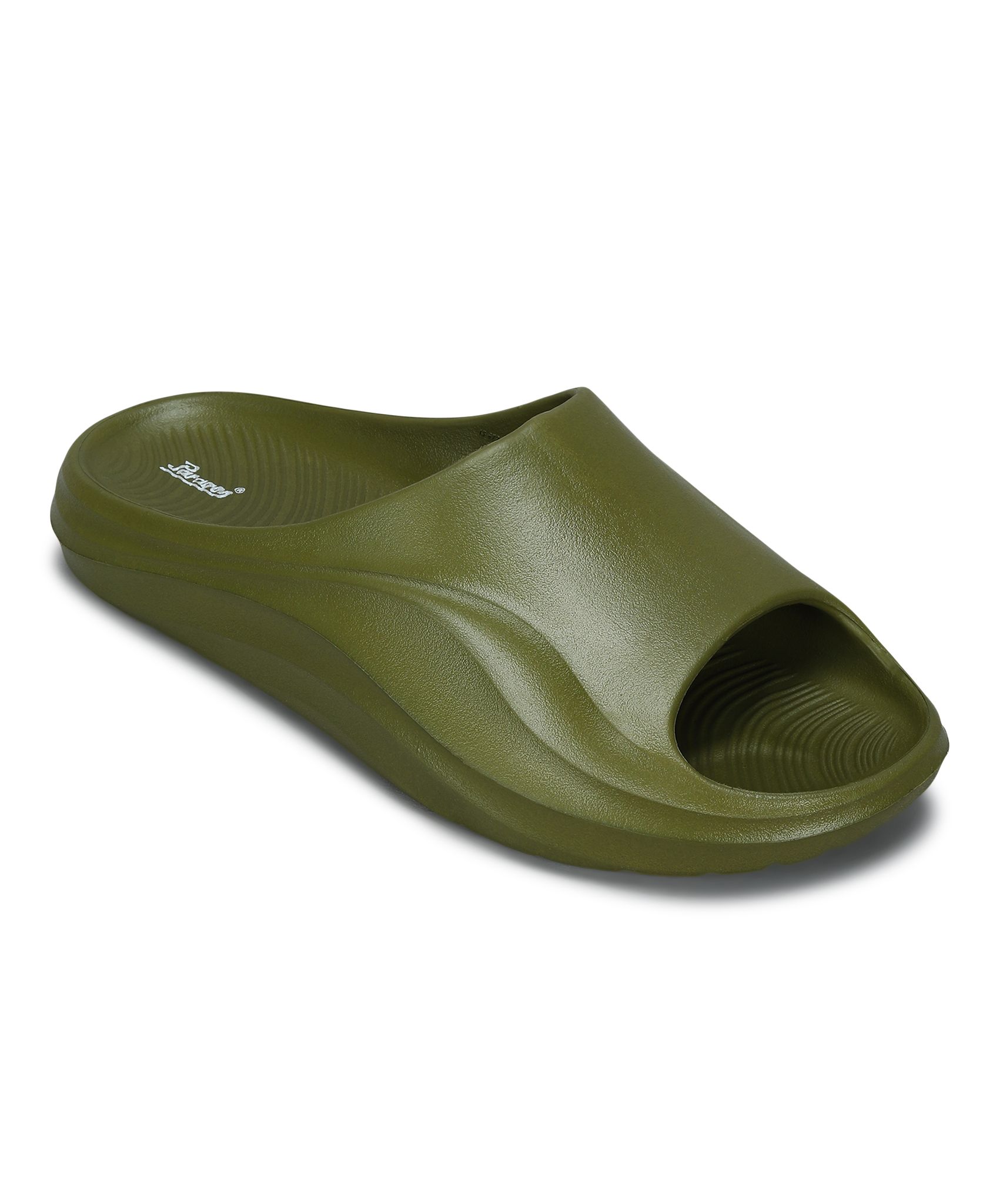 Paragon Men's Watreproof Green Sliders with Comfortable Anti-Skid Sole