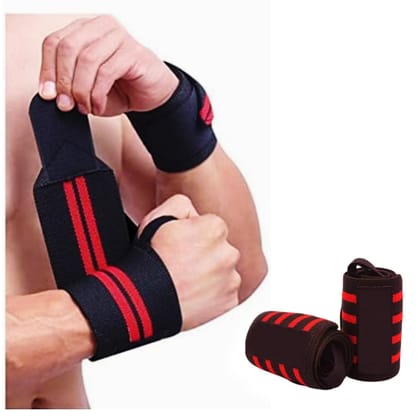 Wrist Straps for Gym Wrist Band for Unisex with Thumb Loop Straps Weight lifting (1 Pair Set Multicolor)