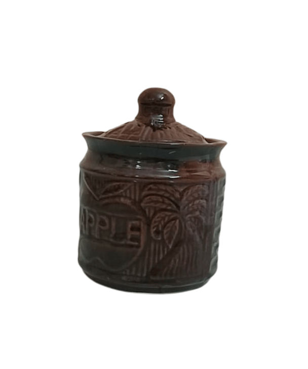  Handmade Ceramic Apple Storage Jar with Lid