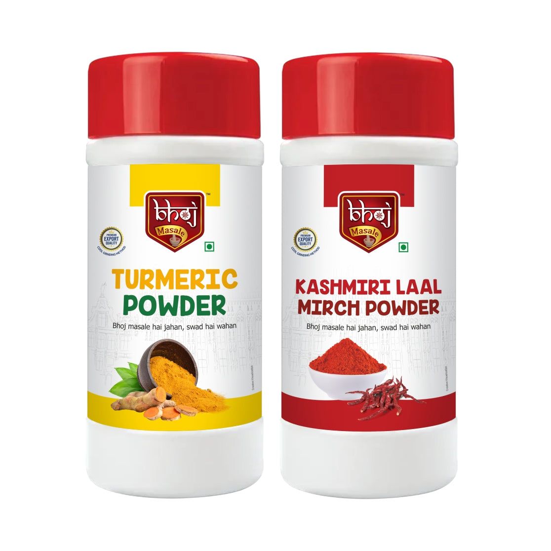 Turmeric Powder, Kashmiri Laal Mirch Powder Combo Pack 1000g