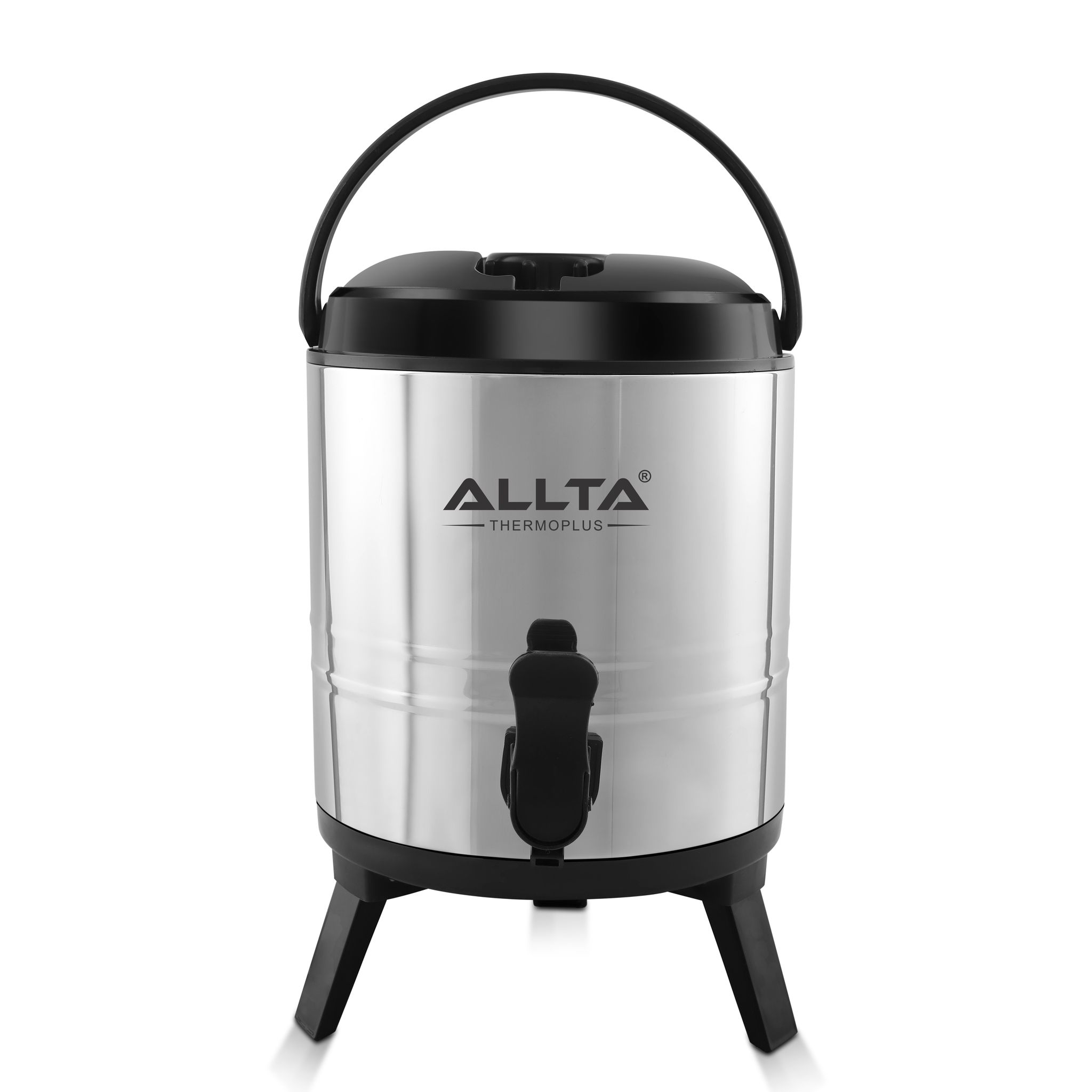 ALLTA Pro Stainless Steel Insulated Water Jug 5.5 Litres With Foldable Legs| Hot & Cold Water Dispenser | for Home/Kitchen/Picnic/Office