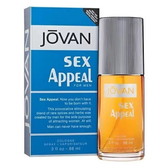 Jovan Sex Appeal 88ML Eau de Cologne – A Fresh, Sexy Scent for Men with Long-lasting Appeal