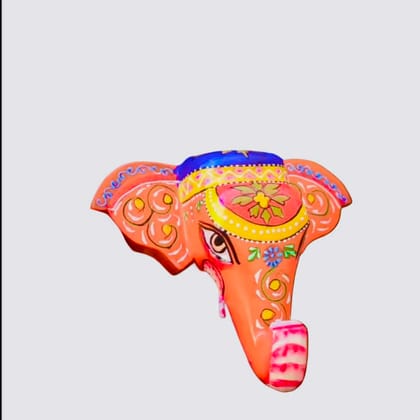 Wooden Elephant Head Wall Decor