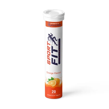 SportFit Effervescent Electrolyte Tablet – Sugar-Free Hydration & Energy Boost with 5X Electrolytes