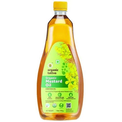 Organic Tattva Organic, Mustard Oil, 1 L Pet Bottel