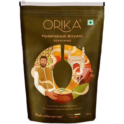 Orika Hyderabadi Biryani Seasoning, 85 G Standy Pouch