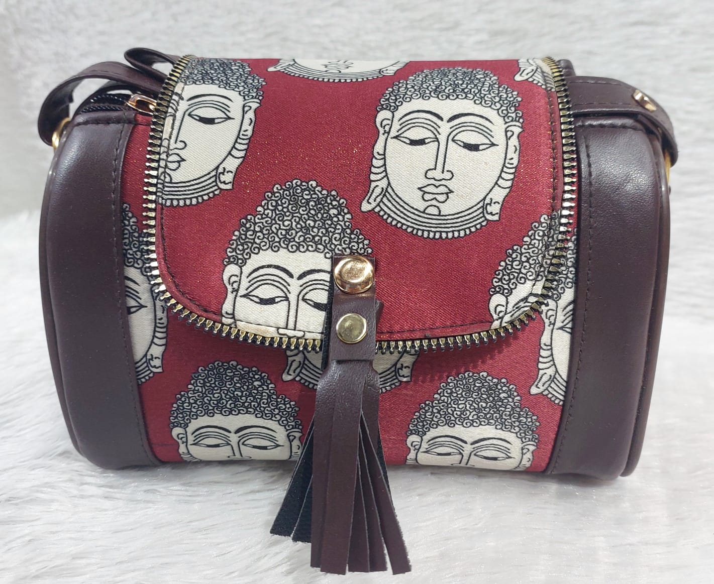 Handcrafted Buddha Print Sling bag