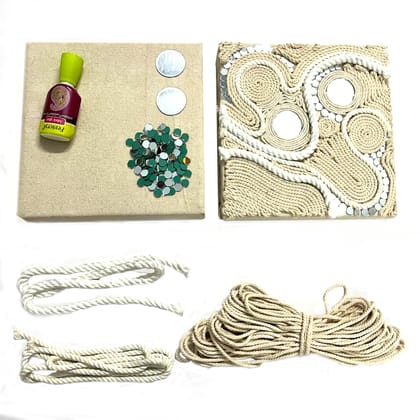 The brown box-String Thread Art kit,DIY Craft Material kit for Adults and Girls Age 9-12,12-15,lippan Art kit,Mirror and Macrame Art on Canvas