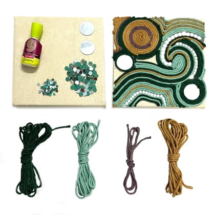 The brown box-String Thread Art kit,DIY Craft Material kit for Adults and Girls Age 9-12,12-15,lippan Art kit,Mirror and Macrame Art on Canvas