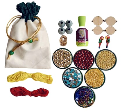 The brown box Bhaiya Bhabhi Rakhi Making Material or Rakhi Making kit DIY Kit Craft Kit Art and Craft Kit