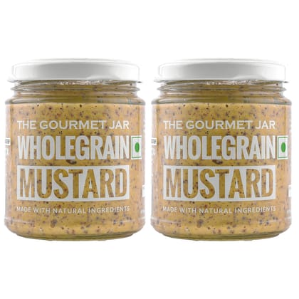 The Gourmet Jar Wholegrain Mustard For Sandwich, And Burgers, Strong Dip With Mustard Seeds, Gluten Free, Nut Free Spreads, 170 Gm