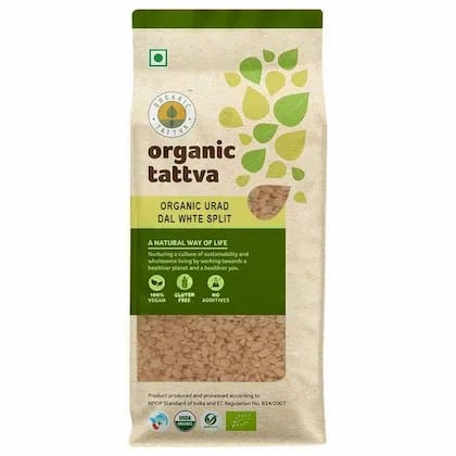 Organic Tattva Organic Urad Dal Whole White 500G