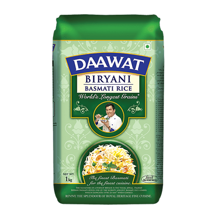 Daawat Basmati Rice/Basmati Akki, Biryani, 1 Kg Pouch