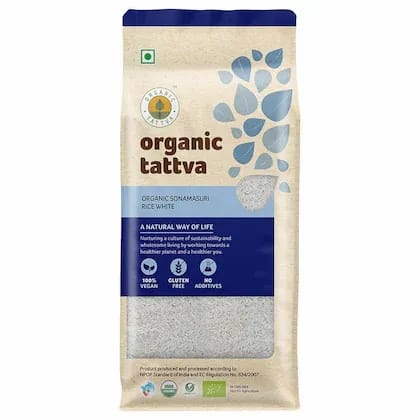 Organic Tattva Sonamasuri Rice White 1Kg