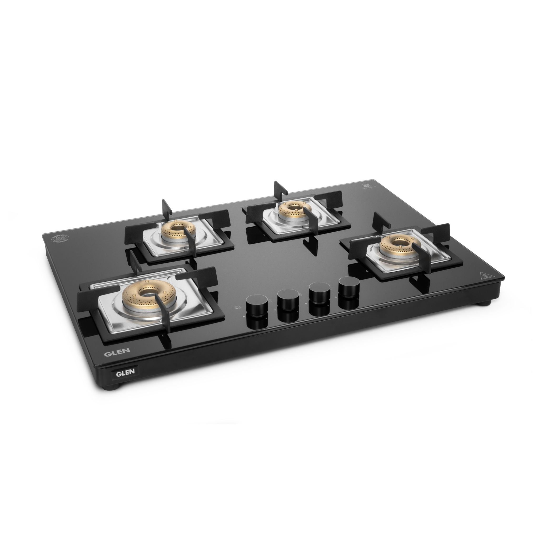 4 Burner Ultra Slim Free Standing Glass Hob Forged Brass Burner (BH1074USBL75)