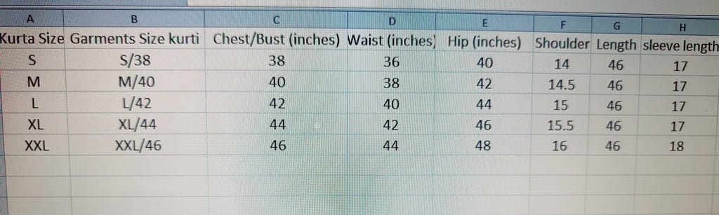 Size Guide