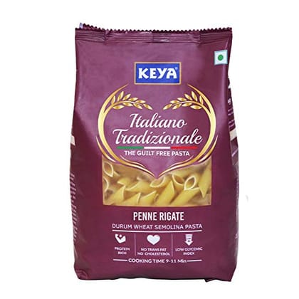 Keya 100% Durum Wheat Penne Rigate Pasta, 500G