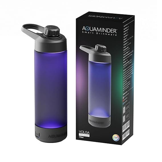 Aquaminder Smart Water Bottle Glows & Beeps to Remind You to Drink More (770 ml)