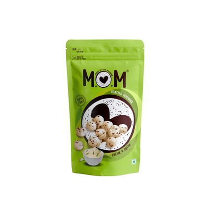 Mom - Meal Of The Moment Mom, Meal Of The Moment, Roasted Cream N Onion Makhana, 65G, Gluten Free, Anti Oxidants, Msg Free, Zero Trans Fat, No Added Preservatives And No Artificial Flavours