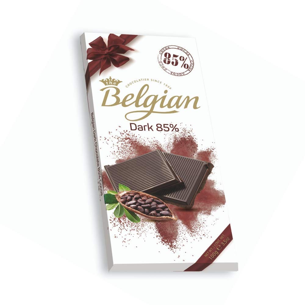 The Belgian 85% Dark Bar Chocolate, 100G