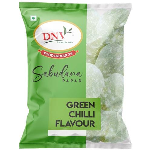 Dnv Green Chilly Sabudana Papad, 70 G