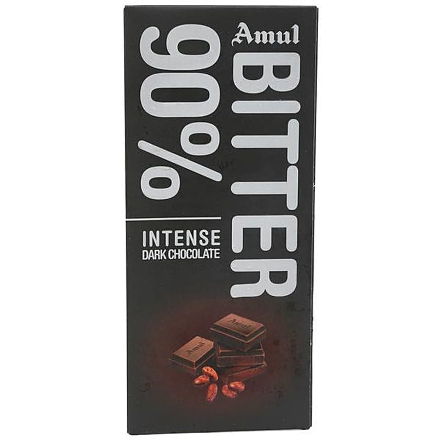 Amul Chocolate, 90% Bitter, 150 G