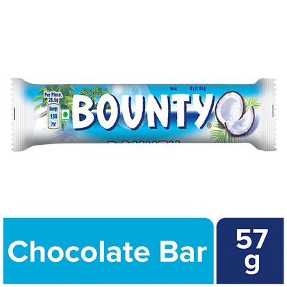 Bounty Milk Chocolate Bar, Coconut Filled, 28.5 G (Pack Of 2)