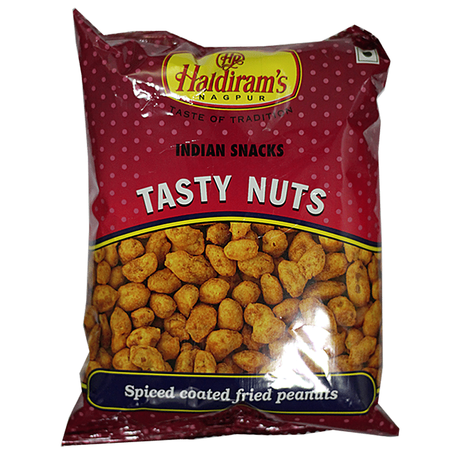 Haldiram's Tasty Nuts Namkeen, Spiced & Fried Peanuts, 200 G Pouch