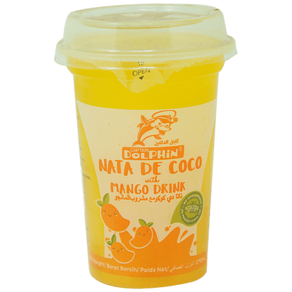 Dolphin Juice Drink With Nata De Coco - Mango, 270 Ml