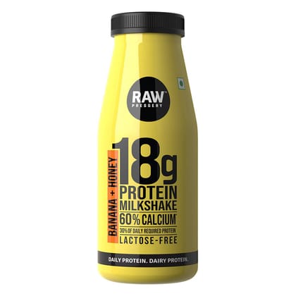 Raw Pressery Dairy Protein Milkshake Banana, Honey, 200 Ml