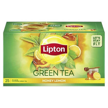 Lipton Honey Lemon Green Tea Bags, 25 Pieces