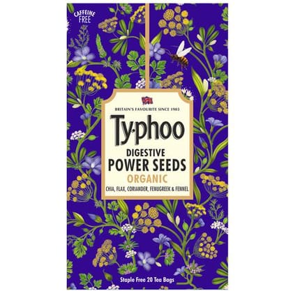 Typhoo Digestive Power Seeds Organic Tea, 30 G (20 Bags X 1.5 G Each)