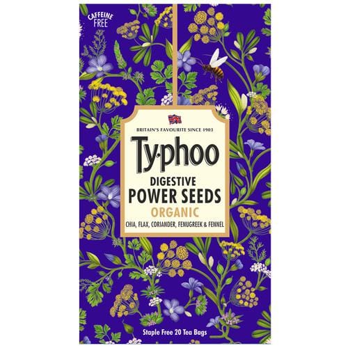 Typhoo Digestive Power Seeds Organic Tea, 30 G (20 Bags X 1.5 G Each)