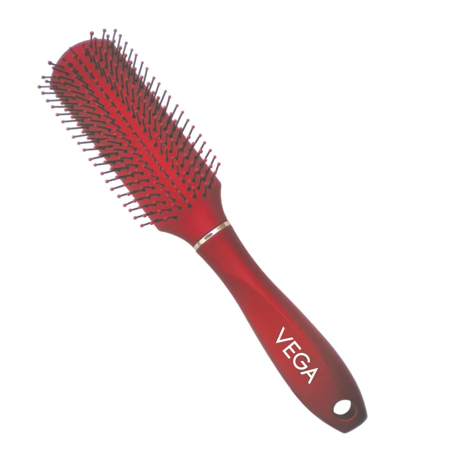 Vega Flat Hair Brush (India's No.1* Hair Brush Brand) For Women and Men, Color May Vary, (E11-FB)